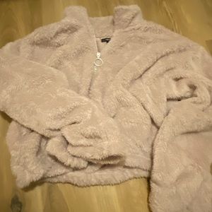 Pink fluffy sweater/coat